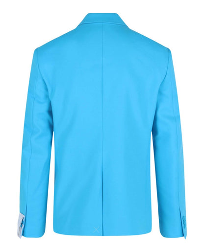 OFF-WHITE Double Pap 2butt Drill Blazer Blue