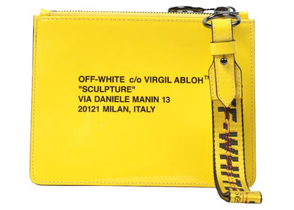 OFF-WHITE Double Pouch Patent Yellow Black