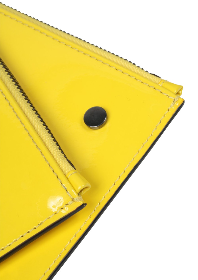 OFF-WHITE Double Pouch Patent Yellow Black