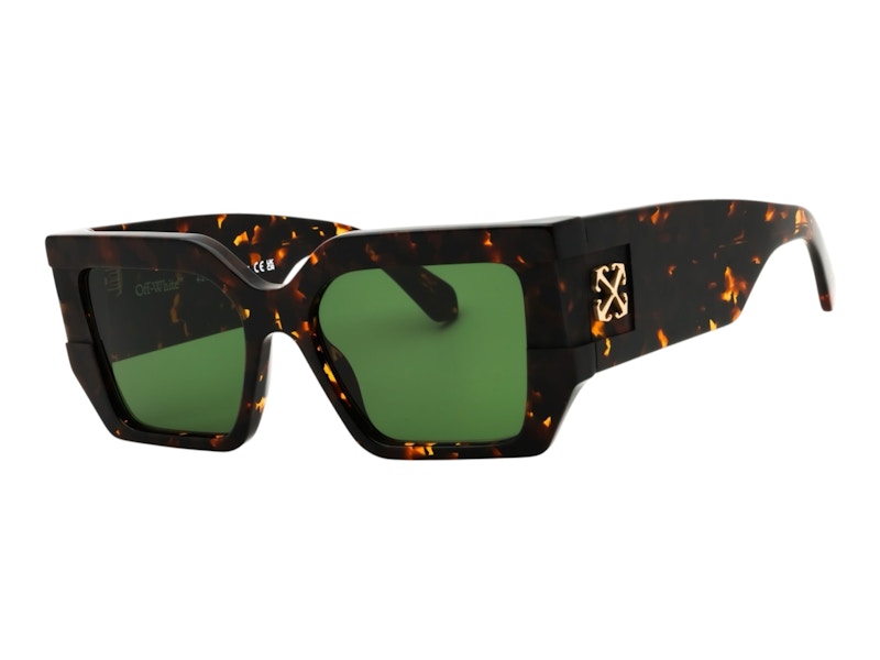 OFF-WHITE Dover Sunglasses Havana Green (OERI148S25PLA0016055)