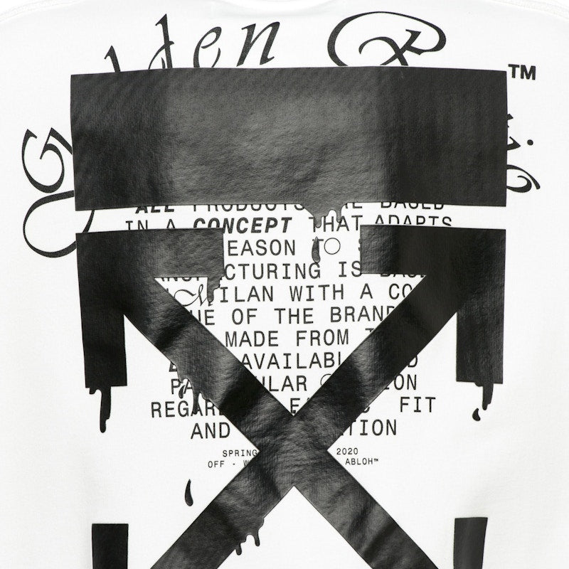 OFF-WHITE Dripping Arrows Incompiuto Sweatshirt White