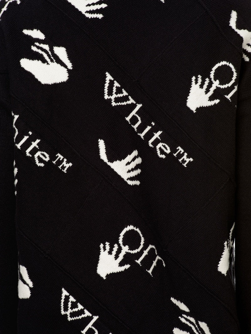 OFF-WHITE Drowning Crewneck Sweater Black/White