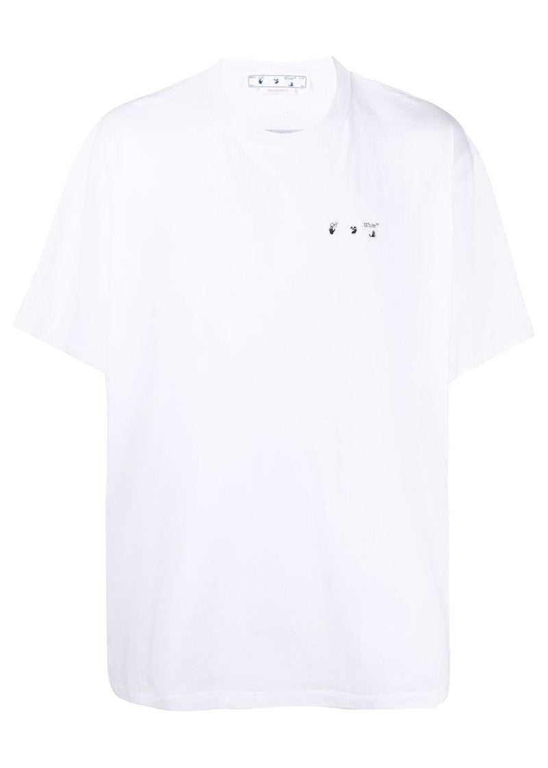 OFF-WHITE Drowning Man Logo Caravaggio St. Jerome Writing Painting Oversized T-Shirt White/Multi