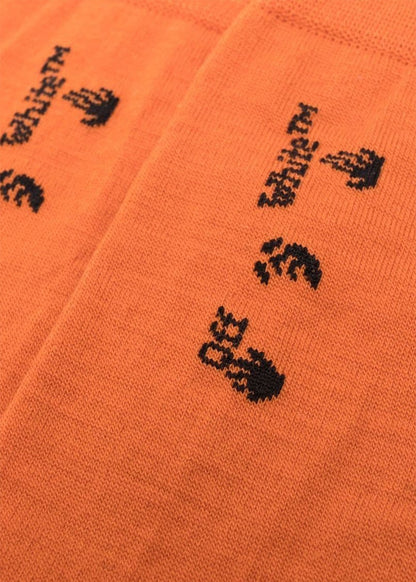 OFF-WHITE Drowning Man Logo Socks Orange Black
