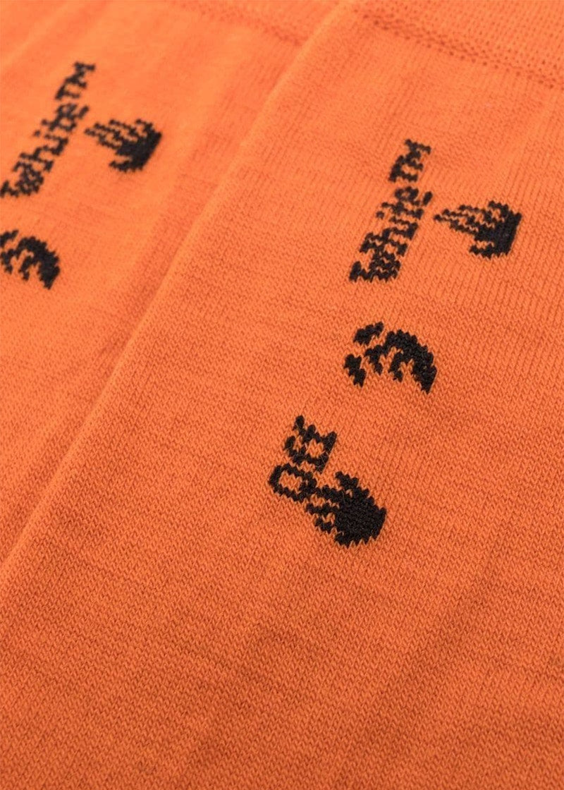 OFF-WHITE Drowning Man Logo Socks Orange Black
