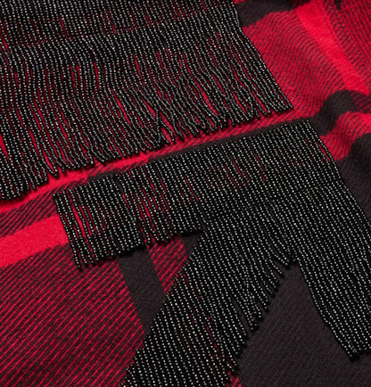 OFF-WHITE Embellished Checkered Flannel Shirt Black/Red/White