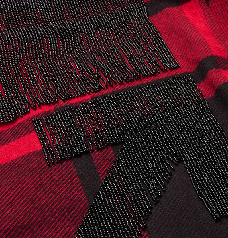 OFF-WHITE Embellished Checkered Flannel Shirt Black/Red/White