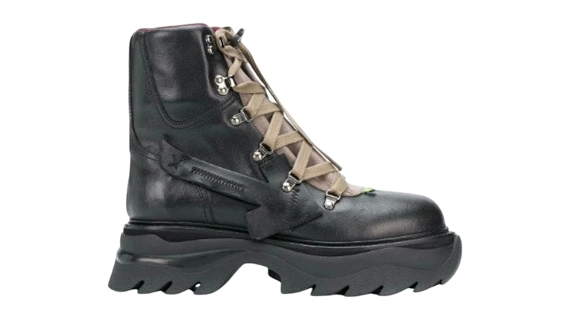 OFF-WHITE Equipment Platform Boot Black Beige
