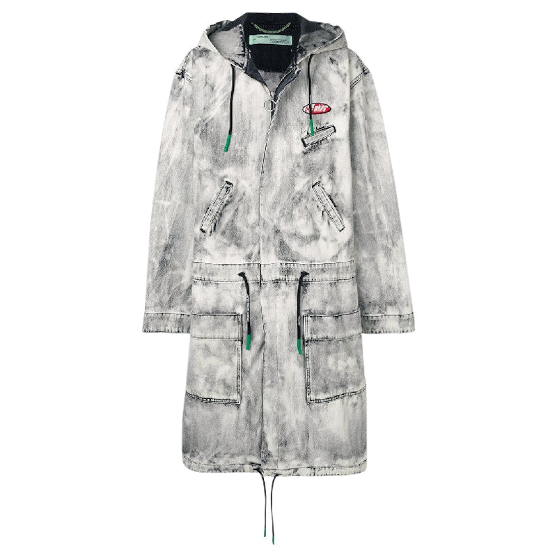 OFF-WHITE Exagerated Parka Jacket Bleached Black