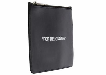 OFF-WHITE "FOR BELONGINGS" Pouch Black
