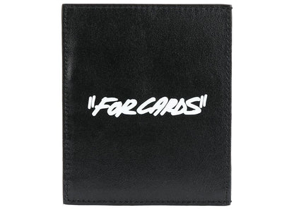 OFF-WHITE "FOR CARDS" Quote Print Cardholder Black