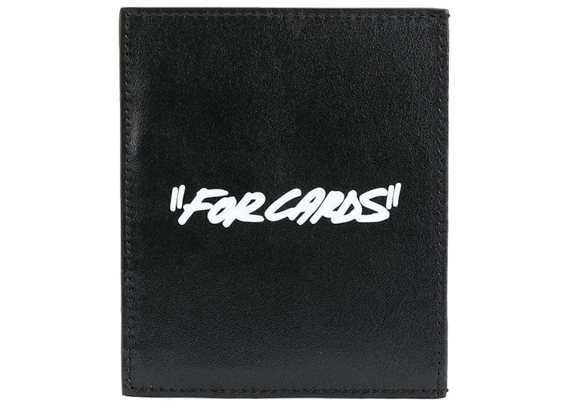 OFF-WHITE "FOR CARDS" Quote Print Cardholder Black