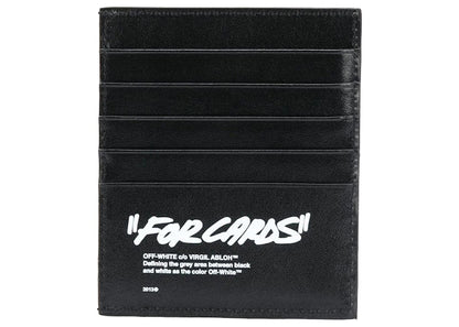 OFF-WHITE "FOR CARDS" Quote Print Cardholder Black