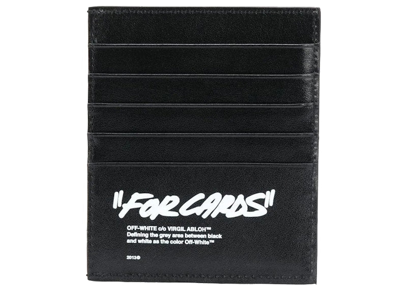 OFF-WHITE "FOR CARDS" Quote Print Cardholder Black