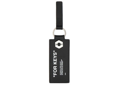 OFF-WHITE "FOR KEYS" Quote Printed Keyring Black/White