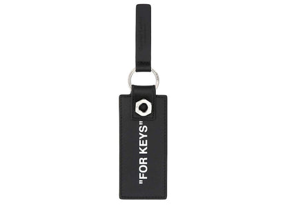 OFF-WHITE "FOR KEYS" Quote Printed Keyring Black/White