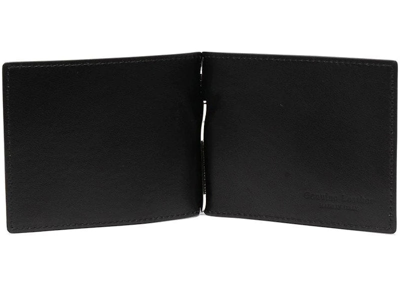 OFF-WHITE "FOR MONEY" Bill Clip Wallet Black