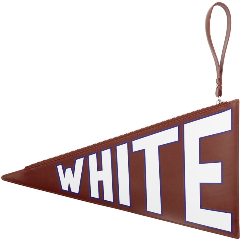 OFF-WHITE Flag Pouch Burgundy