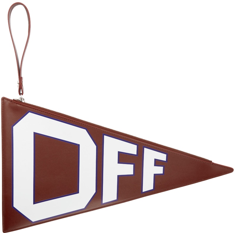 OFF-WHITE Flag Pouch Burgundy