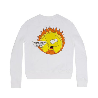 OFF-WHITE Flamed Bart Crewneck White