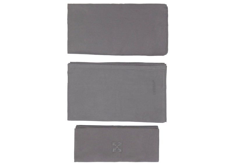 OFF-WHITE Flannel Double Bed Set