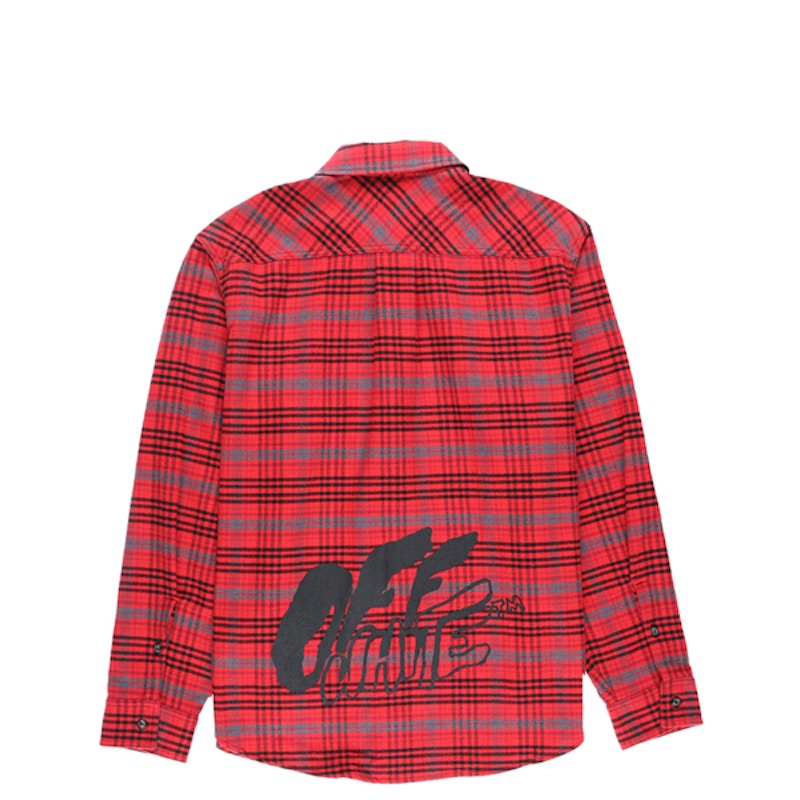 OFF-WHITE Flannel Shirt Red/Black