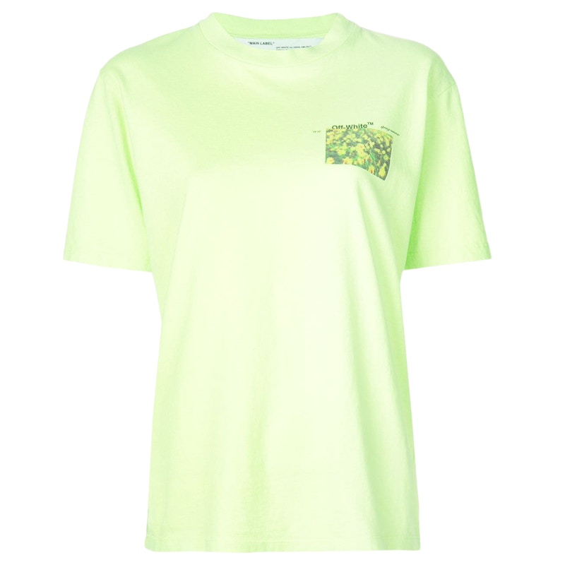 OFF-WHITE Floral Graphic T-shirt Green