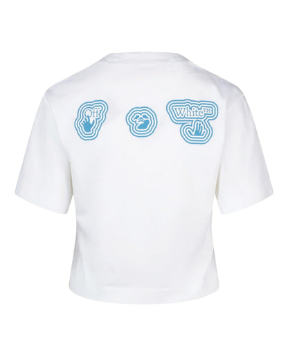 OFF-WHITE Fluo Swimming Man Crop Top White