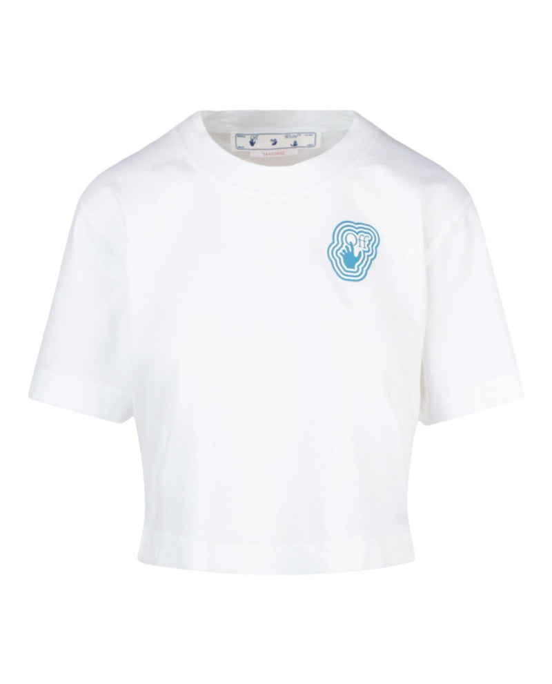 OFF-WHITE Fluo Swimming Man Crop Top White
