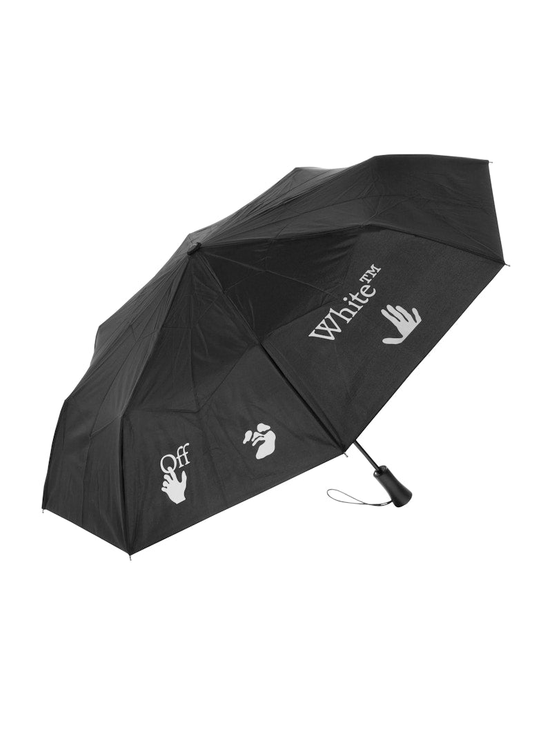 OFF-WHITE Foldable Umbrella Black/White
