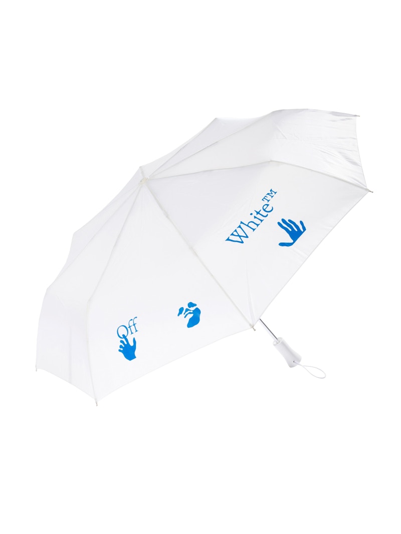 OFF-WHITE Foldable Umbrella White/Blue