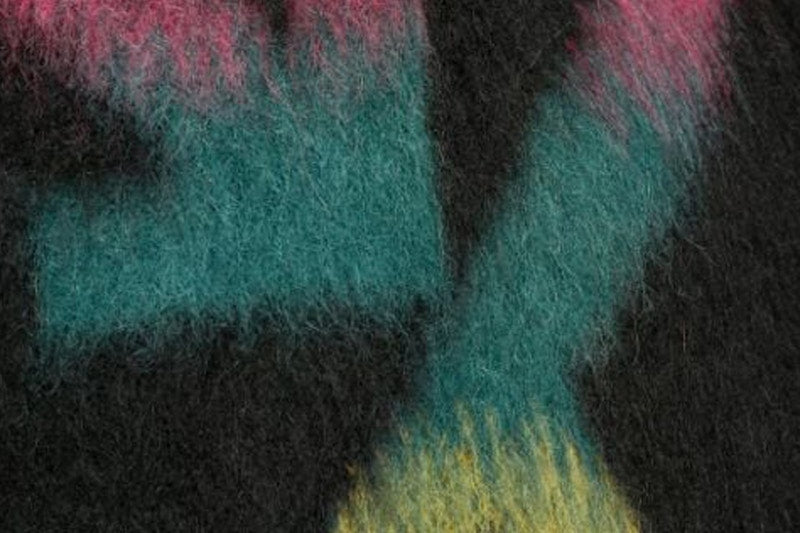 OFF-WHITE Fuzzy Arrows Knit Sweater Black/Rainbow