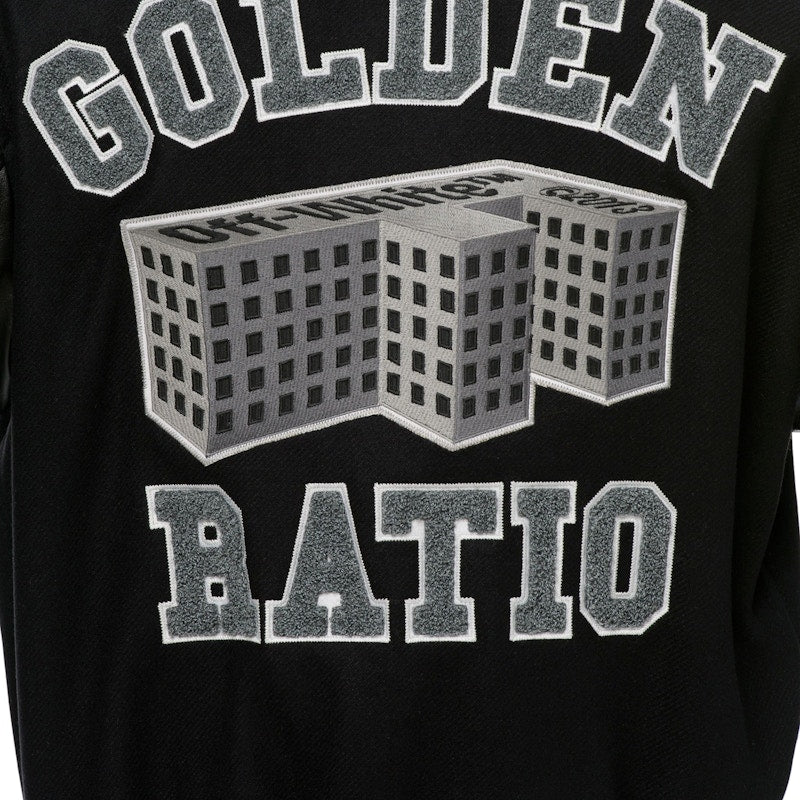 OFF-WHITE GOLDEN RATIO' Varsity Jacket Black/Grey