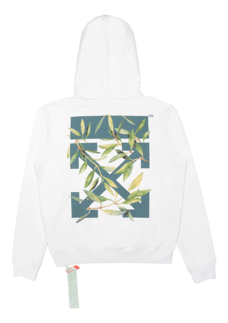 OFF-WHITE Gente Roma Graphic Leaf Hoodie White/Multicolor