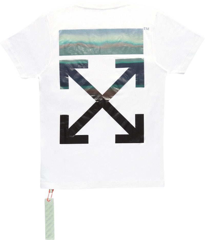 OFF-WHITE Gente Roma Graphic Water T-shirt White/Multicolor