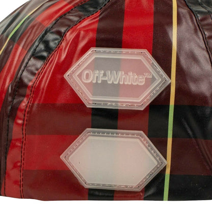 OFF-WHITE Glossy Baseball Hat Plaid/Red