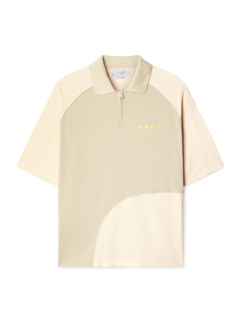 OFF-WHITE Golf Polo Shirt Beige/White