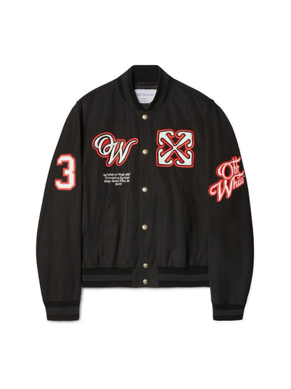 OFF-WHITE Golf Varsity Jacket Black