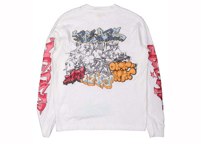 OFF-WHITE Graff Wht Pupp Skate Long Sleeve T-shirt White