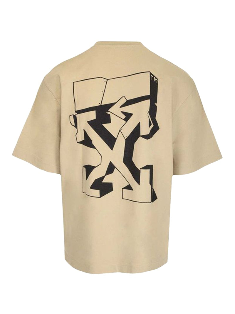 OFF-WHITE Graffiti Arrows Logo T-Shirt Dark Sand