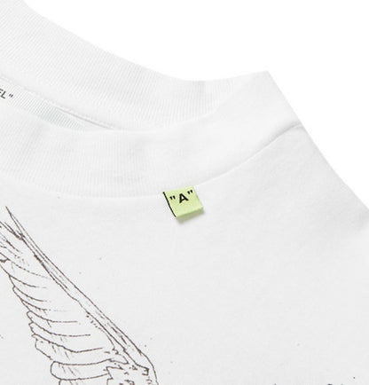 OFF-WHITE Graphic Print L/S T-shirt White/Black