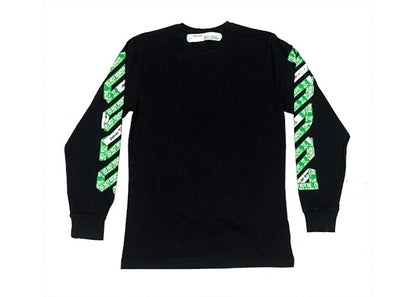 OFF-WHITE Green Diag Arrows L/S Tee Black