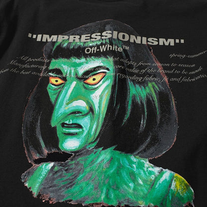 OFF-WHITE Green Man' Graphic Print L/S T-shirt Black/Multicolor