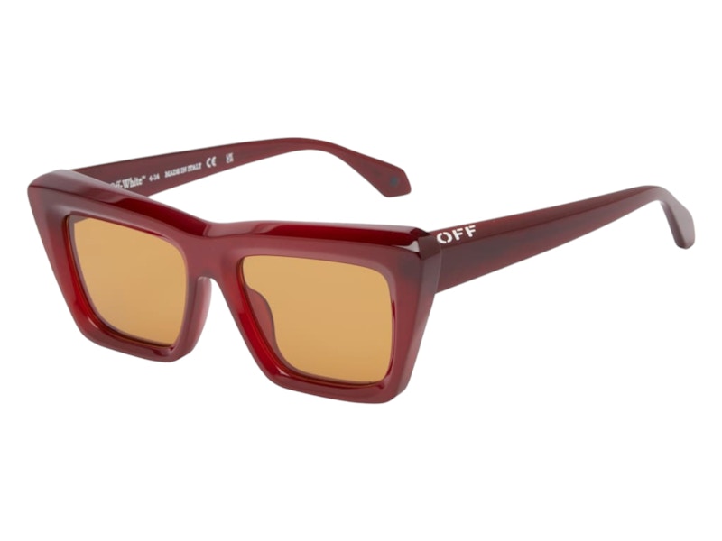 OFF-WHITE Hampton Sunglasses Burgundy Camel (OERI13LF24PLA0012862-FR)