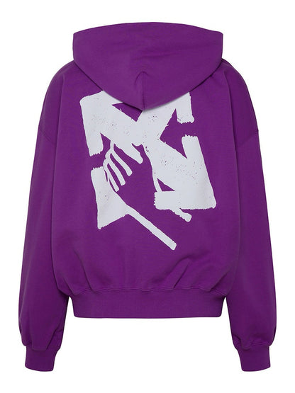 OFF-WHITE Hand Arrow Boxy Hoodie Orchid/White