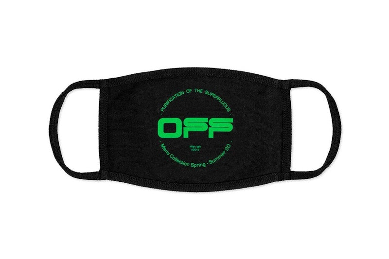 OFF-WHITE Harry The Bunny Face Mask Black/Brilliant Green