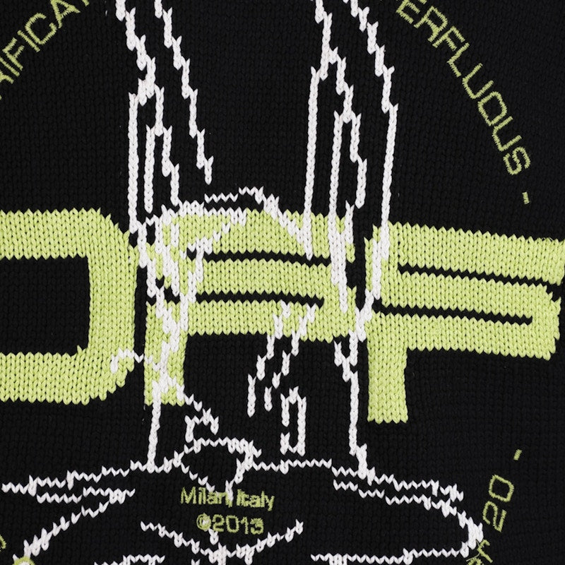 OFF-WHITE Harry The Bunny Knit Sweater Black/Brilliant Green