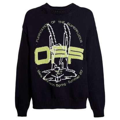 OFF-WHITE Harry The Bunny Knit Sweater Black/Brilliant Green