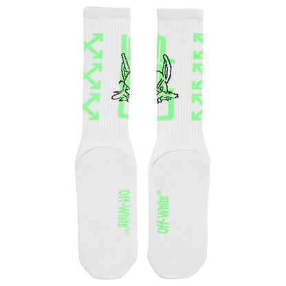 OFF-WHITE Harry The Bunny Socks White/Black/Green