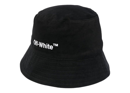OFF-WHITE Helvetica Cotton Bucket Hat Black/White